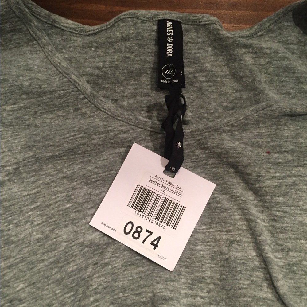 Agnes & Dora Ruffle V-Neck